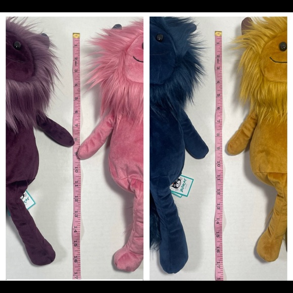 BNWT HTF Jellycat Monster Set of 4 JINX LUDA ZEKE GIBBLES, GREAT BASKET STUFFERS - Picture 16 of 16